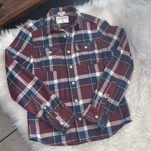 Abercrombie kids flannel shirt sz large